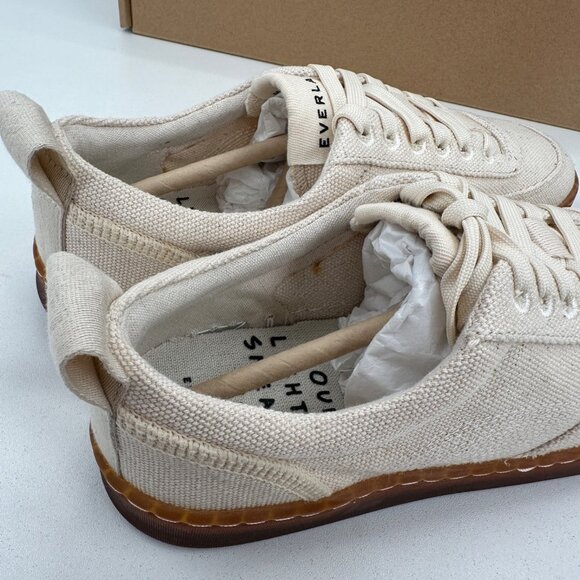 Everlane Tread Bare Sneaker sz 7 Women's in Canvas (Plain Natural) Lace-up Shoes - Picture 9 of 12